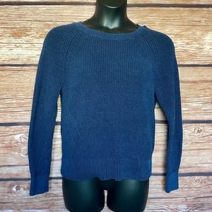 Knit Sweater L Gap Ribbed Knit Great Lines Long Sleeve Top Shirt